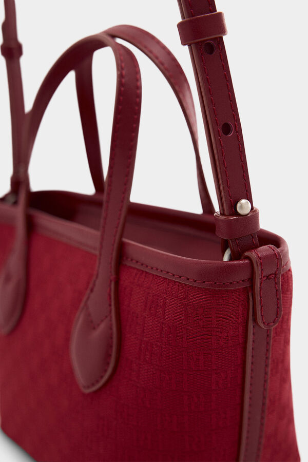 Pedro del Hierro Mini shopper jacquard Burdeos