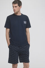 Pedro del Hierro Conjunto de pijama malha curto Azul