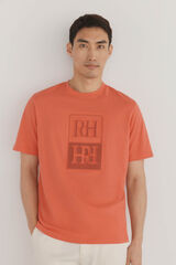 Pedro del Hierro Camiseta logo relieve Naranja
