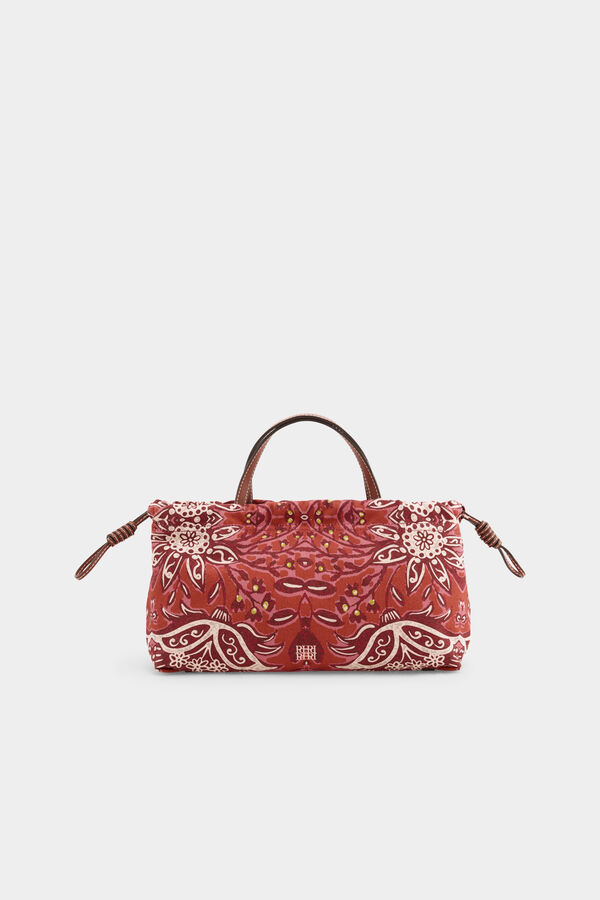 Pedro del Hierro Printed crossbody bag Beige