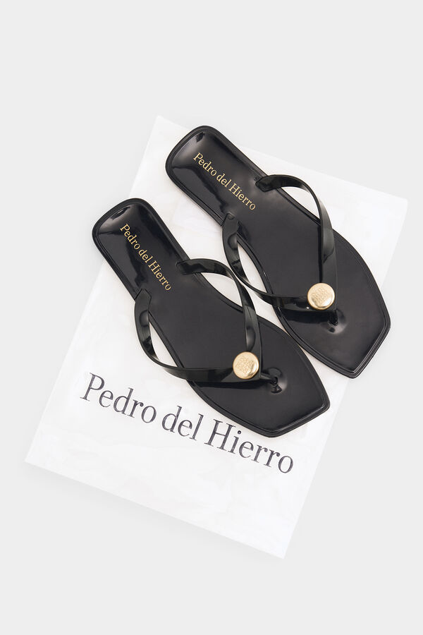 Pedro del Hierro Flip flop logo Negro