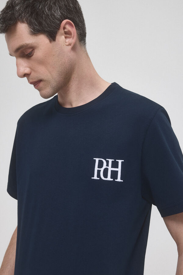 Pedro del Hierro Conjunto de pijama malha curto Azul