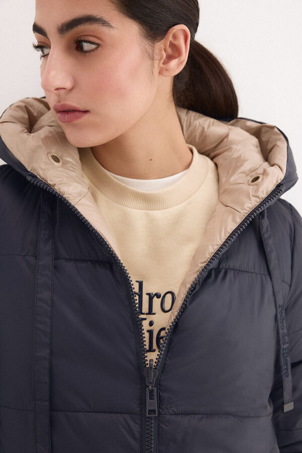 Pedro del Hierro Parka revers&iacute;vel com capuz Azul