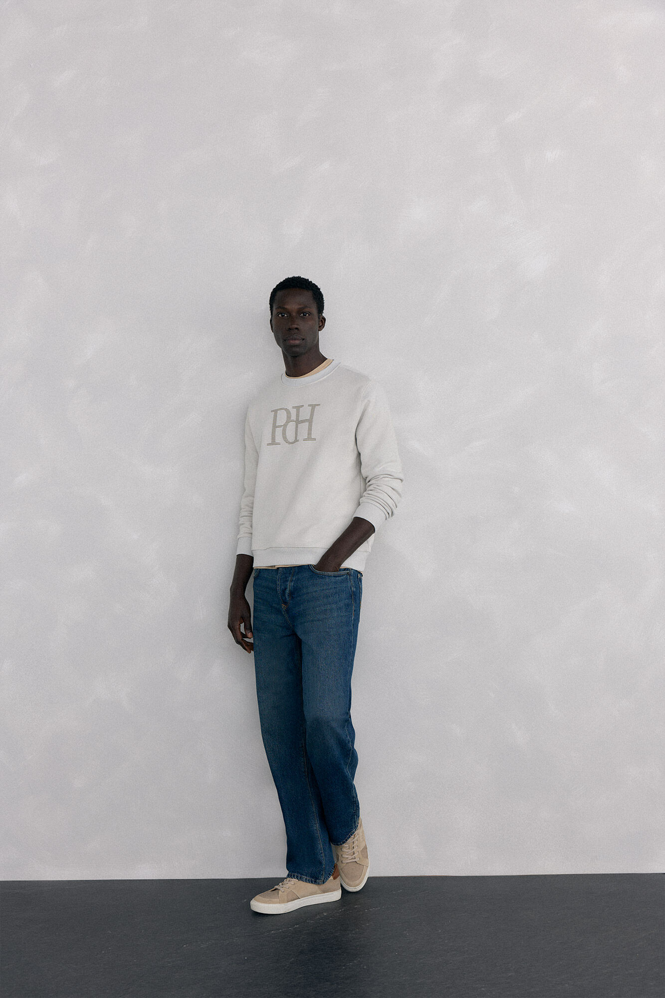 Pedro del Hierro Sudadera logo cuello redondo