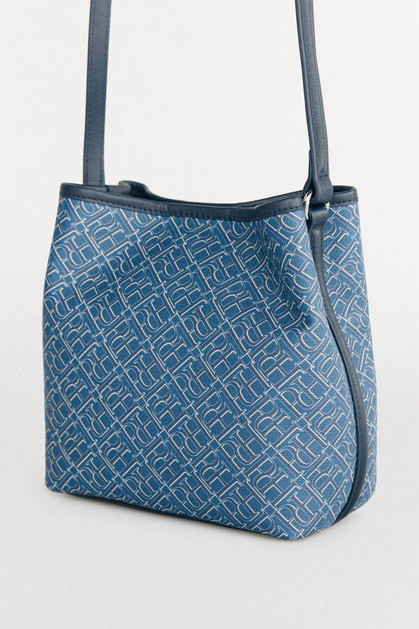 Pedro del Hierro Bolso bucket doble asa monograma Azul