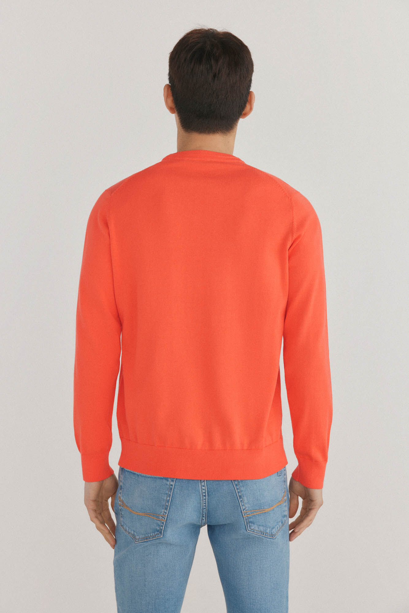 Pedro del Hierro Su&eacute;ter fino de algod&atilde;o premium com gola redonda