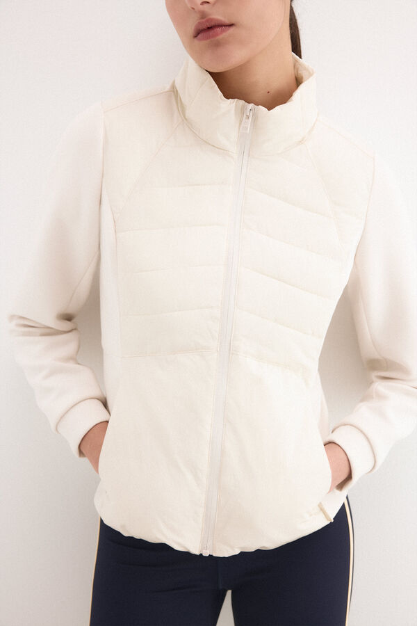 Pedro del Hierro Parka combinada entallada Beige