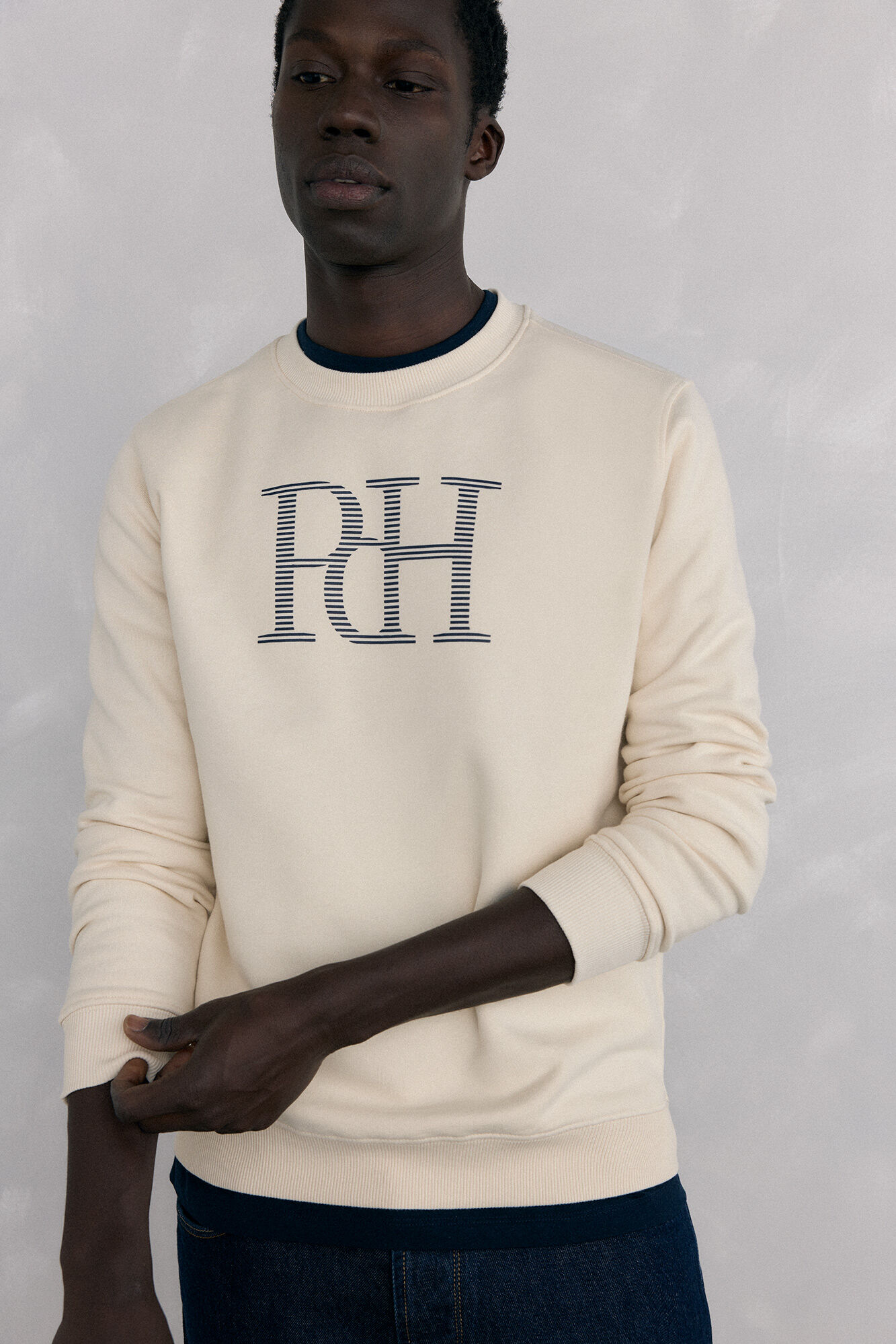 Pedro del Hierro Sudadera logo cuello redondo