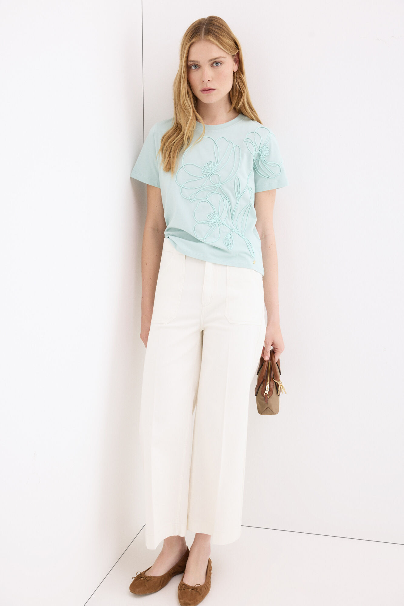 Pedro del Hierro Camiseta manga corta bordado cordon