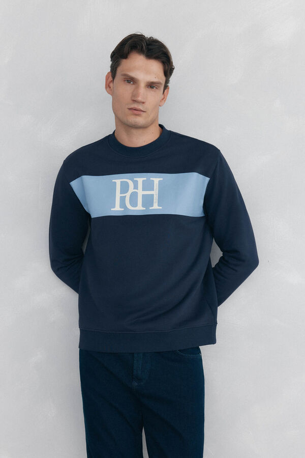 Pedro del Hierro Sudadera logo Azul
