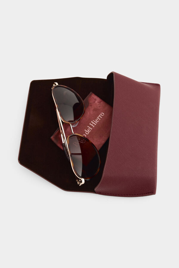 Pedro del Hierro Gafas de sol aviador Marr&oacute;n