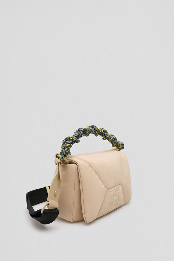 Pedro del Hierro Bandolera nylon nuevo logo volumen Beige