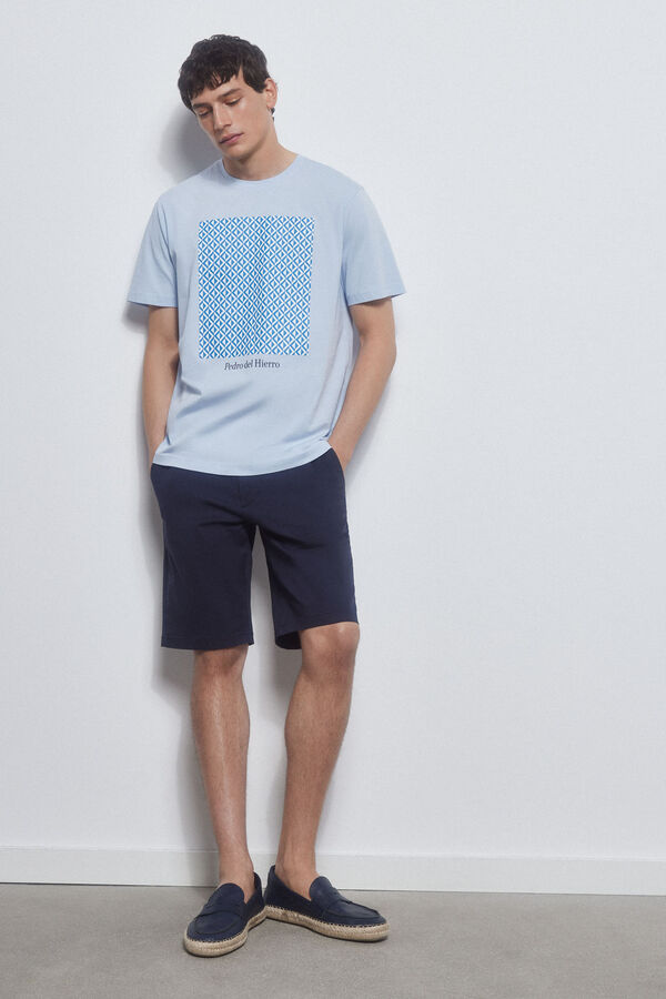Pedro del Hierro Camiseta estampada Blue