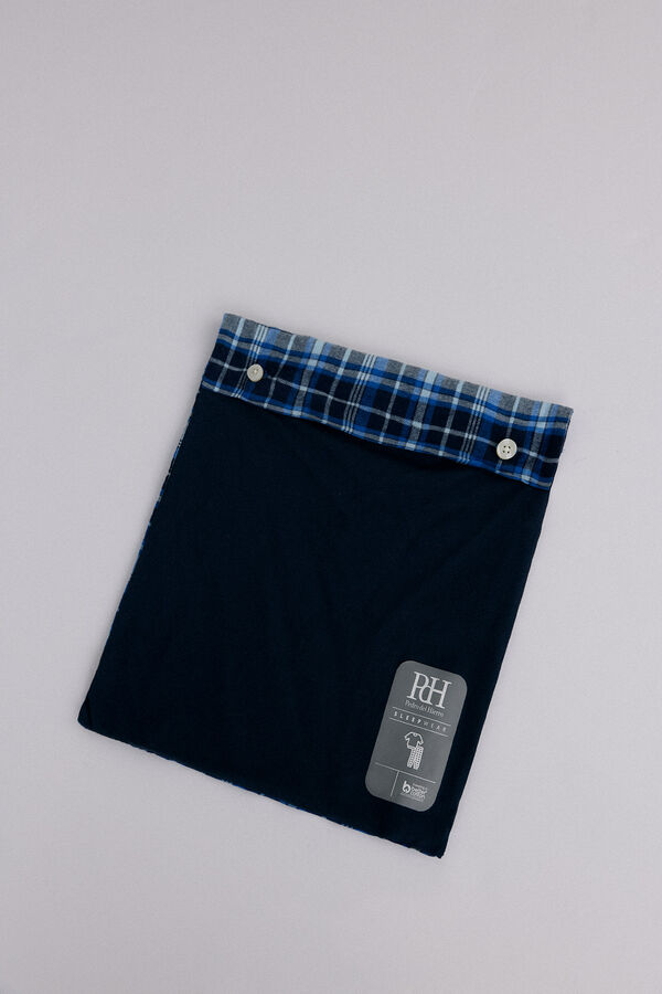 Pedro del Hierro Jersey-knit and cloth pyjama set Blue