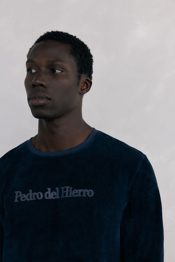 Pedro del Hierro Conjunto de pijama de veludo Azul