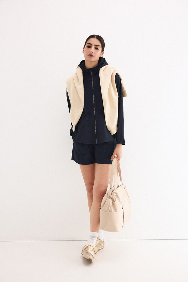 Pedro del Hierro Sudadera tejido t&eacute;cnico peplum Blue