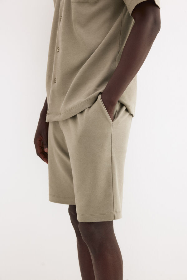 Pedro del Hierro Spanish cotton pyjama shorts Green