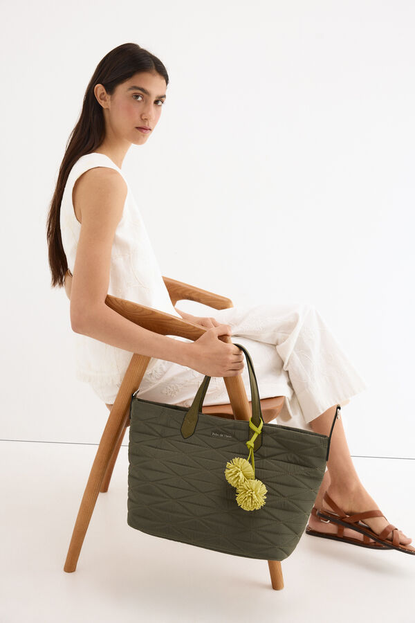 Pedro del Hierro Bolso shopper acolchado Verde