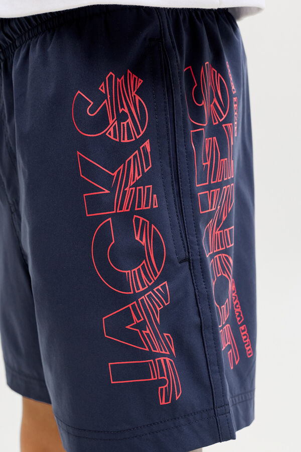 Jack & Jones Junior Ba&ntilde;ador regular logo azul