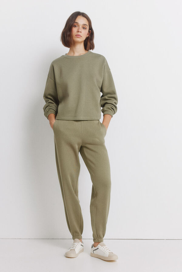 Springfield Jednobojan duks Kaki