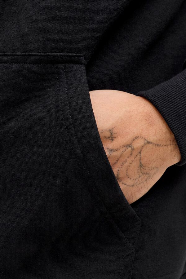 Jack & Jones Sudadera relaxed con capucha negro