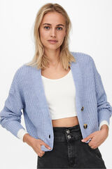 Only C&aacute;rdigan cierre de botones azul