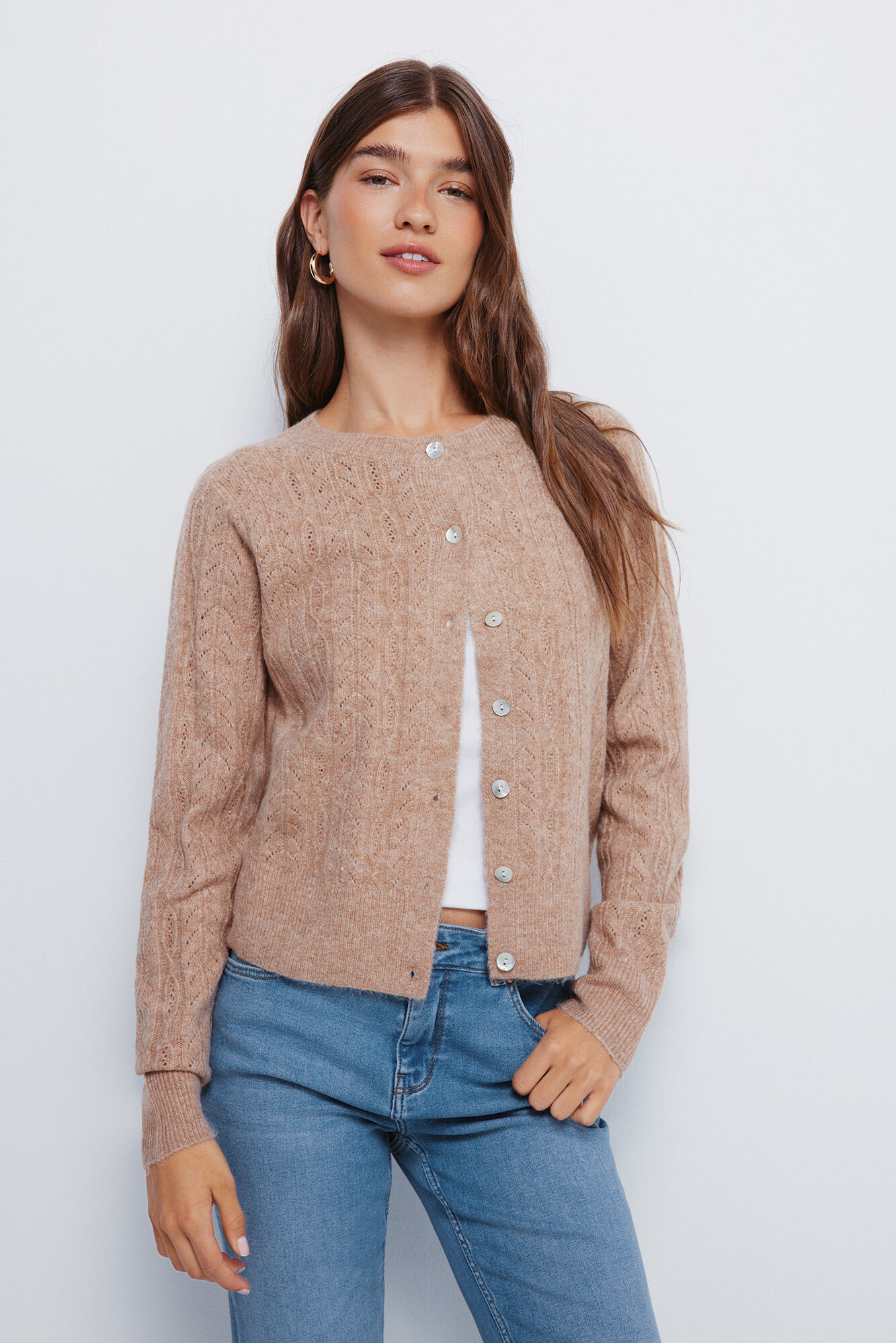 Springfield Kardigan sa poentel printom