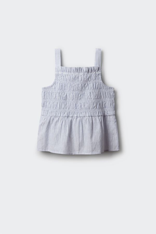 Springfield Kids Blusa de al&ccedil;as em tecido favo de mel azul