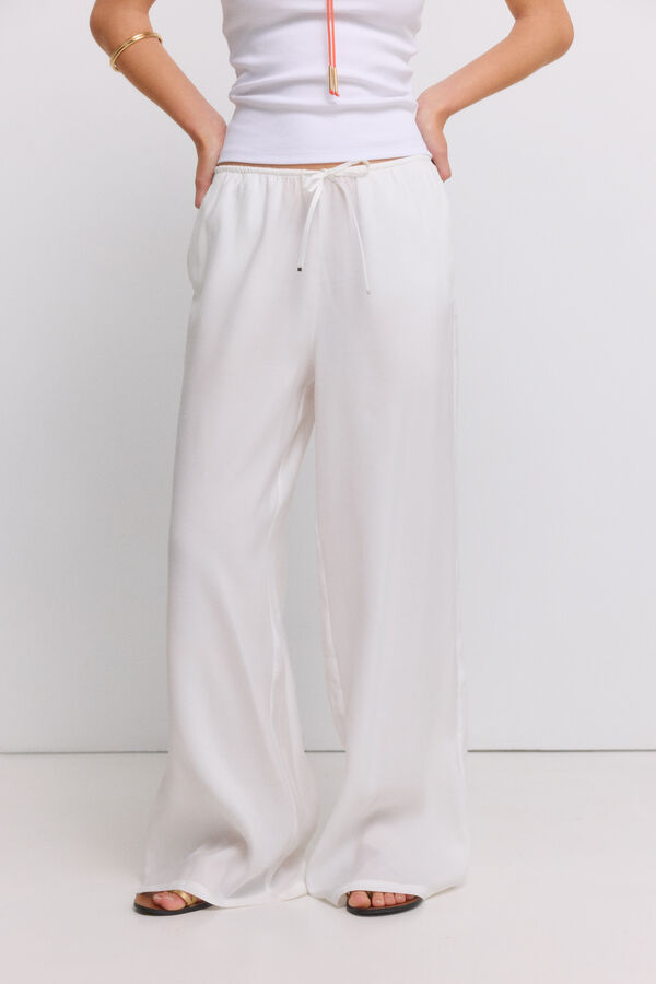 Springfield Jogger pantalone &scaron;irokih nogavica Bela