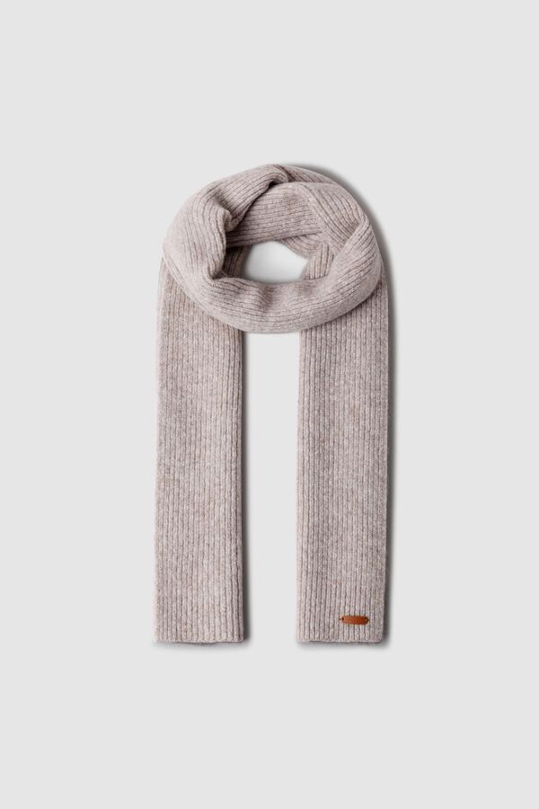 Pepe Jeans Bufanda de punto trenzado rosa