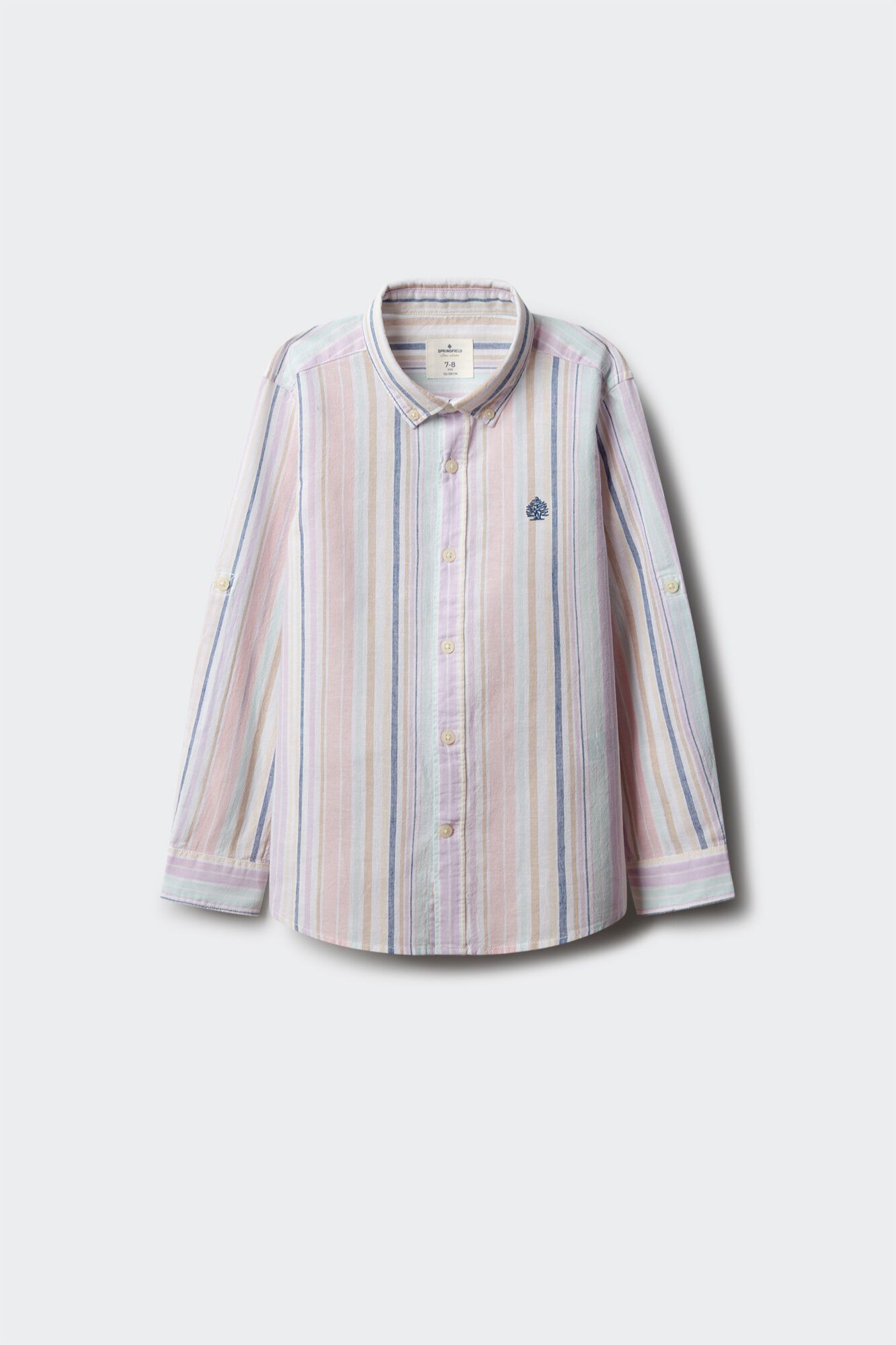 Springfield Kids Camisa manga larga rayas verde ni&ntilde;o