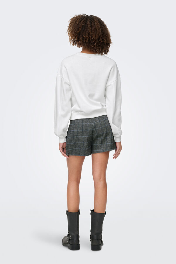 Only Sudadera dibujo frontal blanco