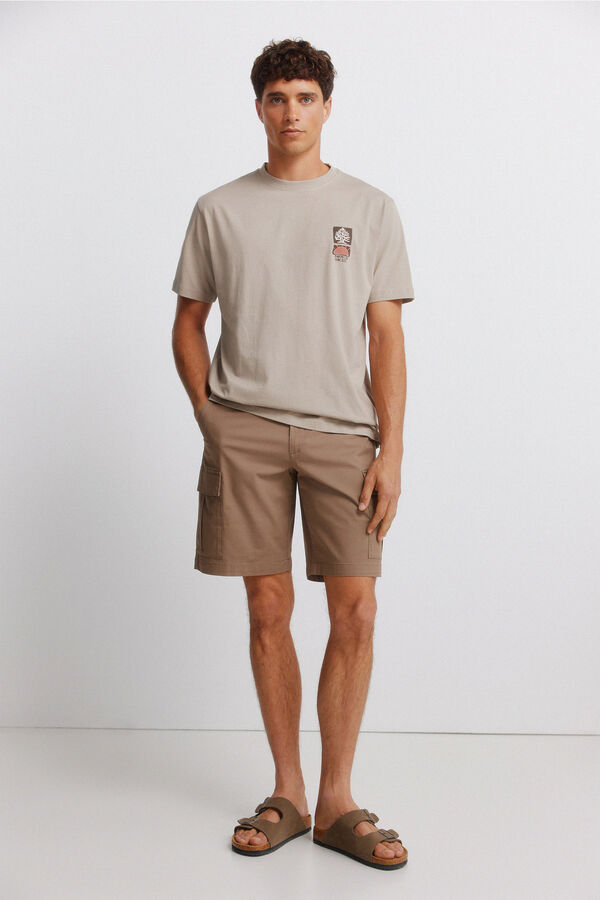 Springfield Springfield logo collage T-shirt brown