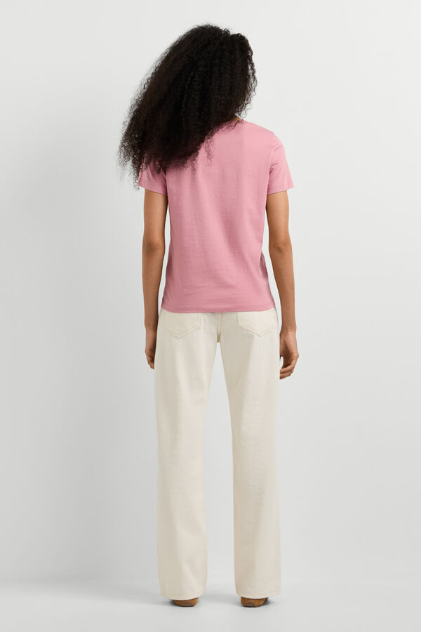 Pepe Jeans Camiseta b&aacute;sica manga corta rosa