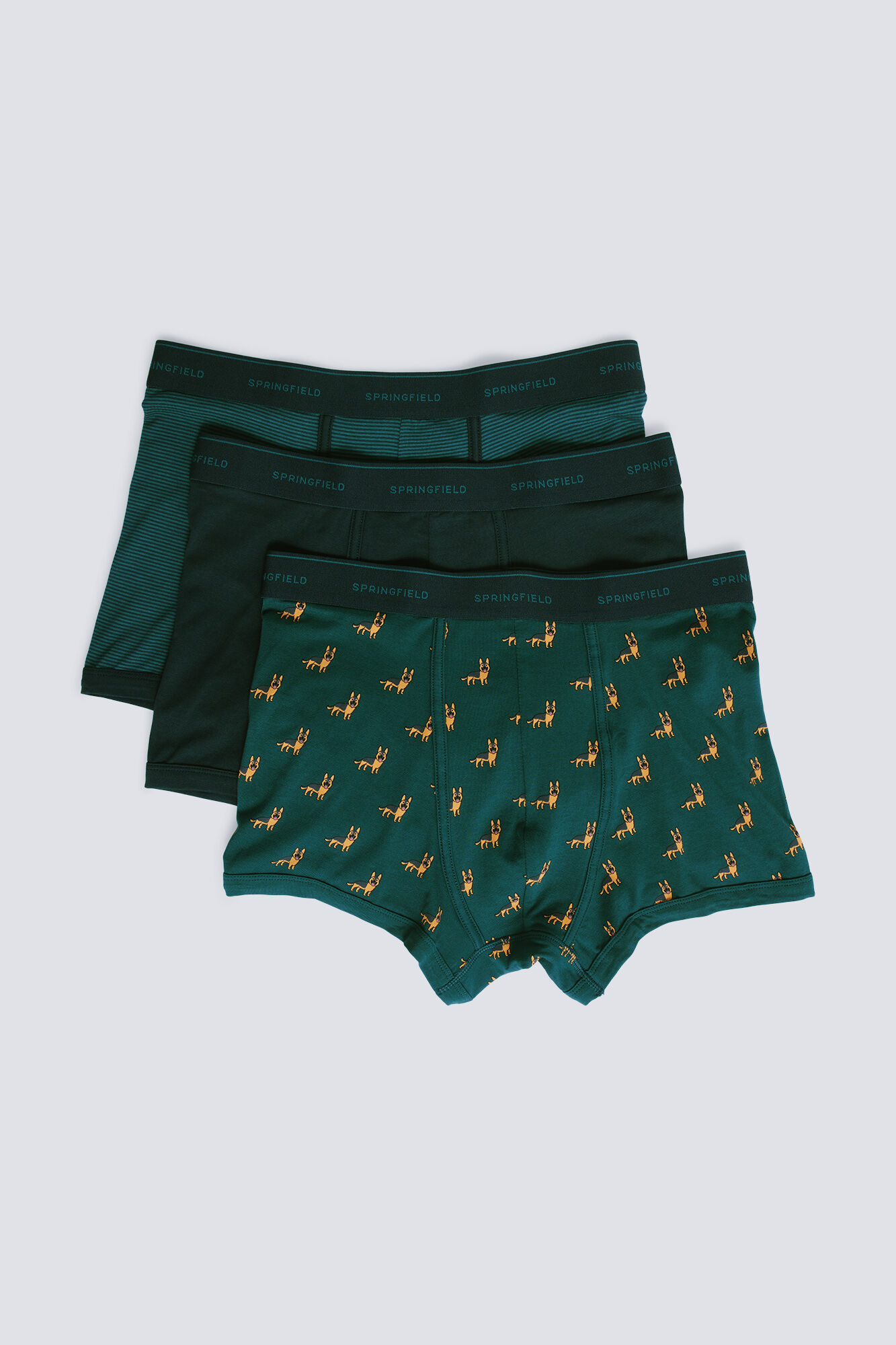 Springfield Pakovanje od 3 para bokserica sa psima i prugama