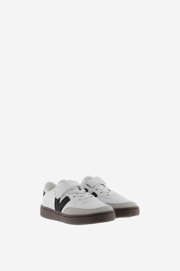 Victoria Zapatillas de efecto piel Victoria Oslo con piezas en contraste y cord&oacute;n el&aacute;stico blanco