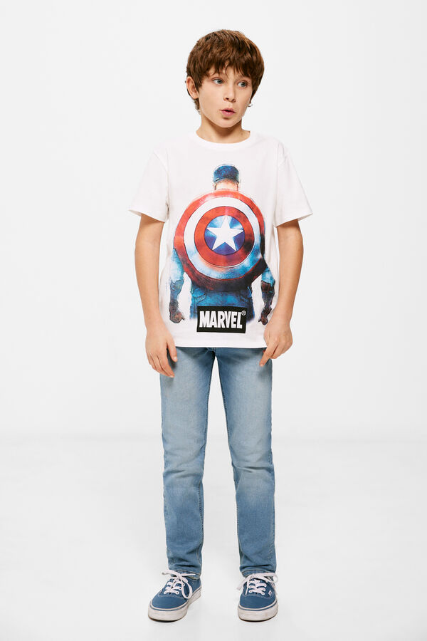 Springfield Boys' Marvel Captain America T-shirt slonovača