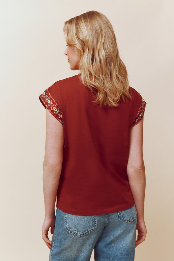 Springfield Camiseta "Llegar&eacute; tarde, pero llegar&eacute; guapa" rojo