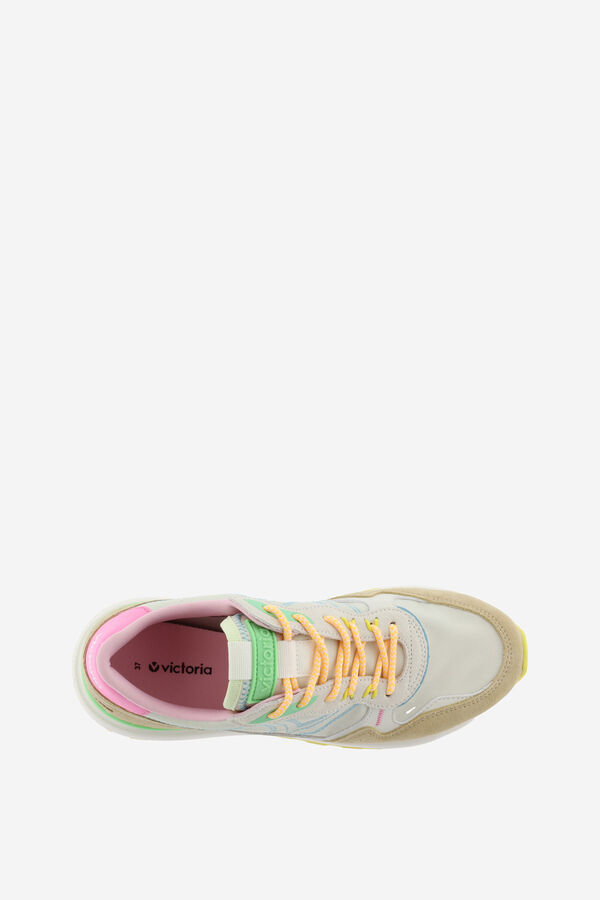 Victoria Zapatillas suela relieve beige