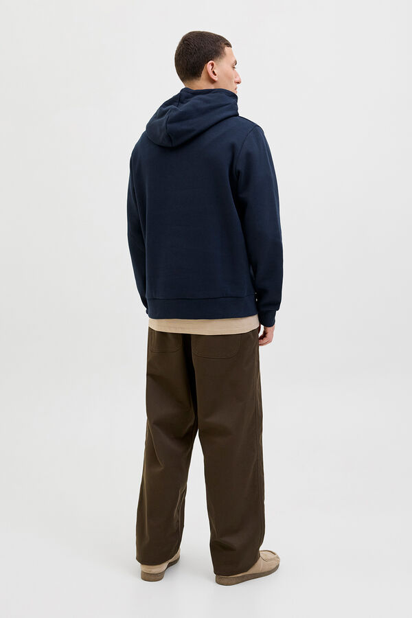 Jack & Jones Printed sweatshirt with hood k&eacute;k