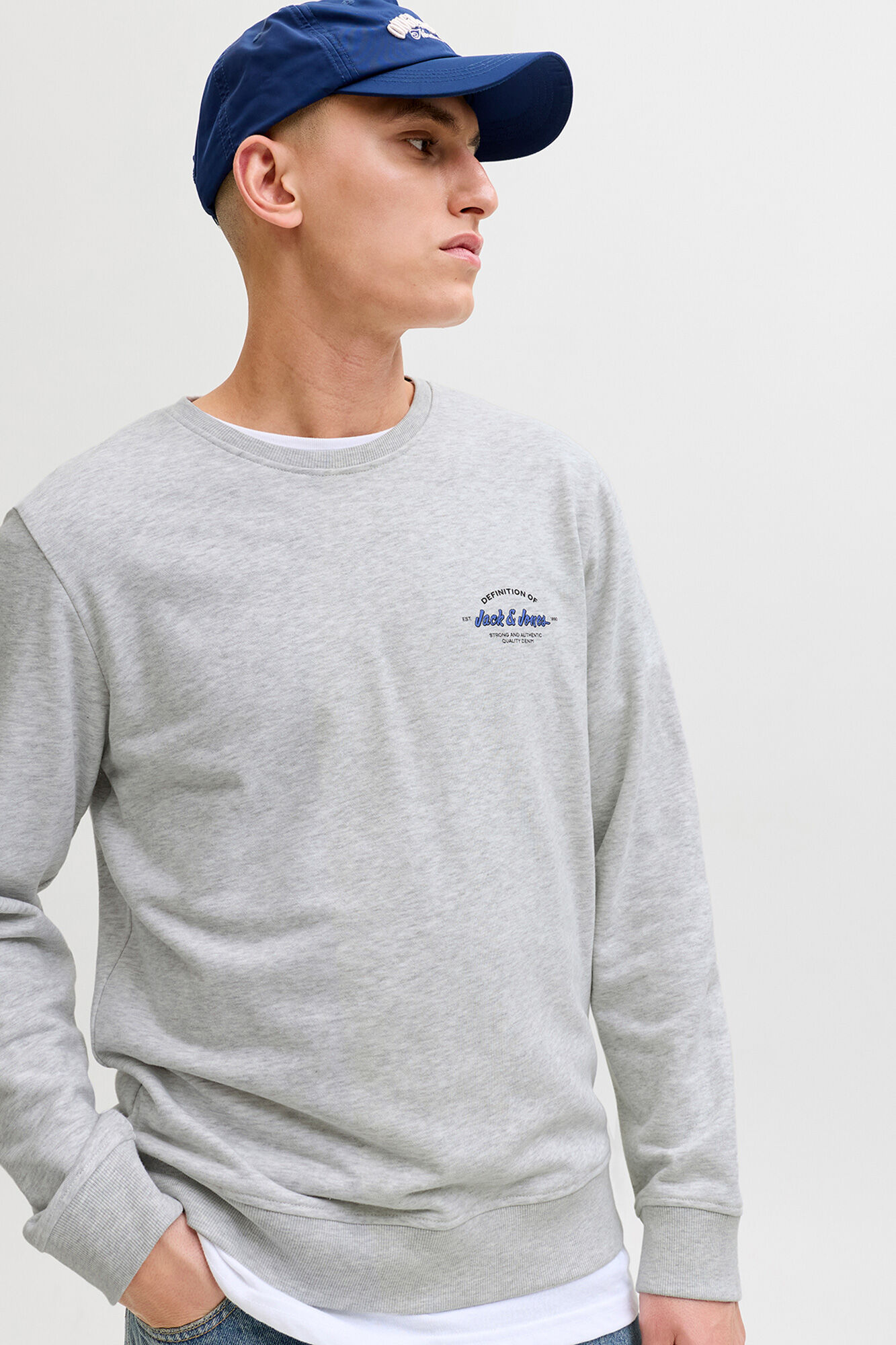 Jack & Jones Sweatshirt b&aacute;sica logo