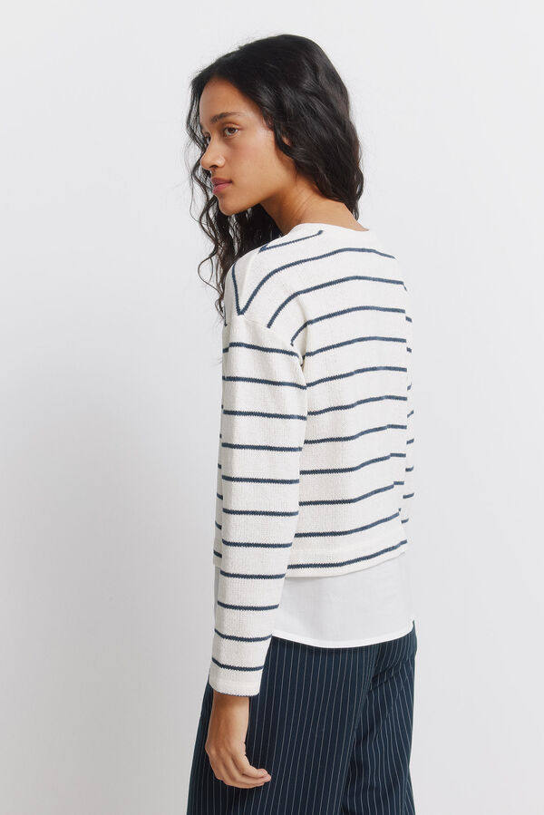 Springfield Majica Chenilla bimateria Bež