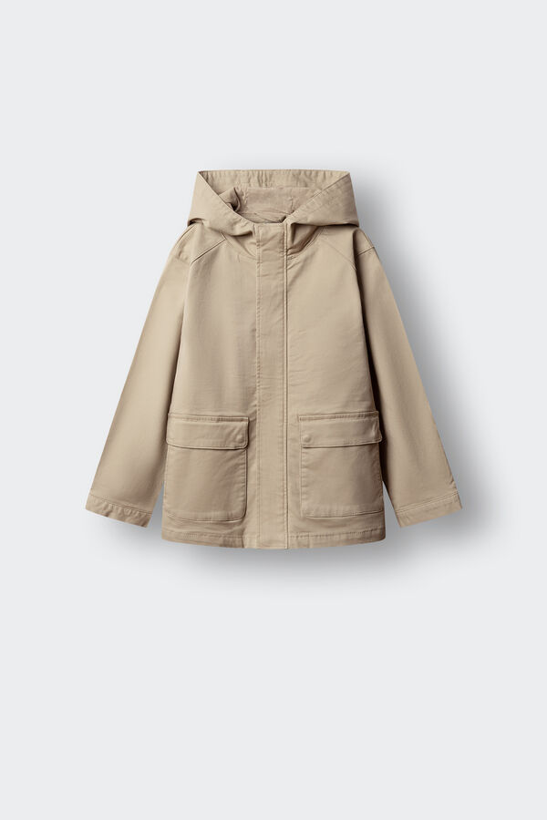Springfield Kids Dečija pamučna parka Braon