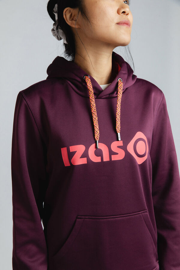 Izas Sudadera con capucha burdeos