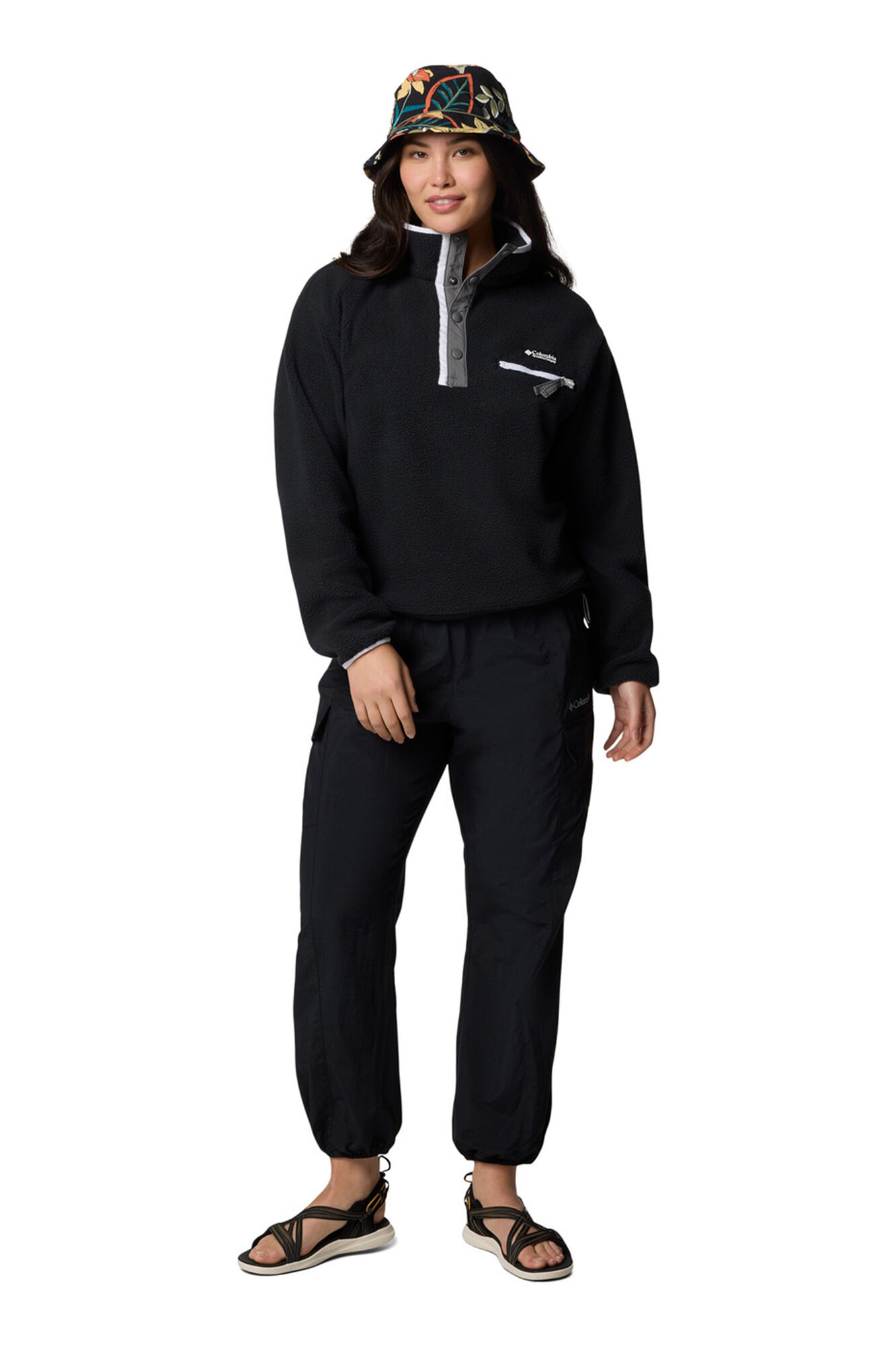 Columbia Forro polar sherpa corto con cierre medio Helvetia&trade; II para mujer