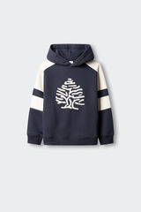Springfield Kids Sweat-shirt enfant &agrave; rayures arbre bleu