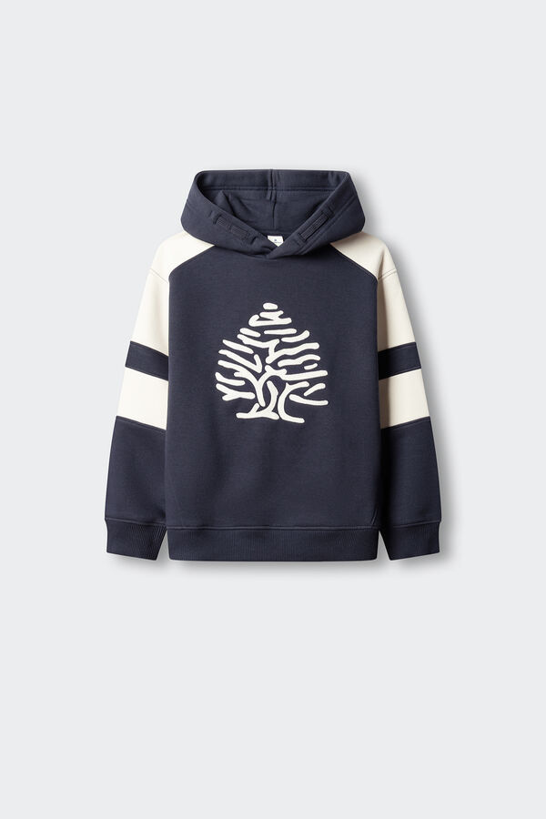 Springfield Kids Sweat-shirt enfant &agrave; rayures arbre bleu