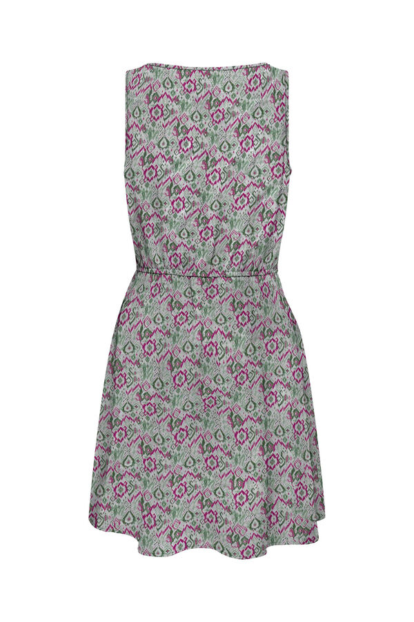 Springfield Short printed sleeveless dress roze