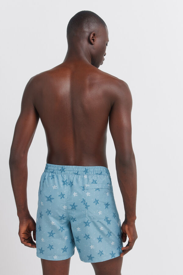 Springfield Ba&ntilde;ador estampado estrellas azul