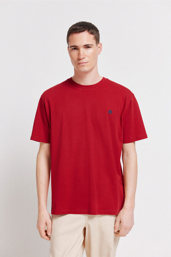 Springfield Camiseta b&aacute;sica logo Springfield rojo